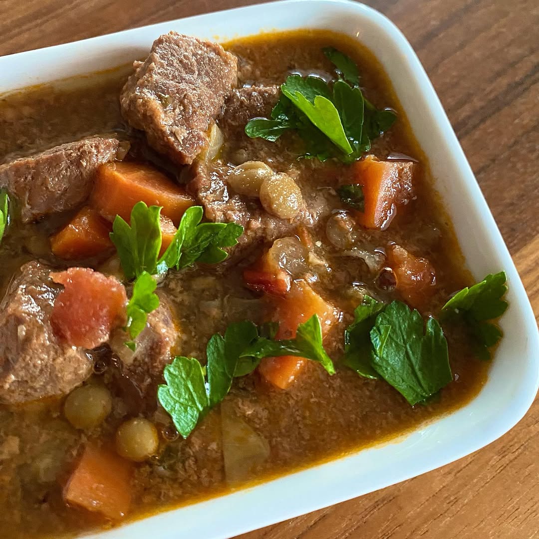 Carrot & Lentil Beef Stew