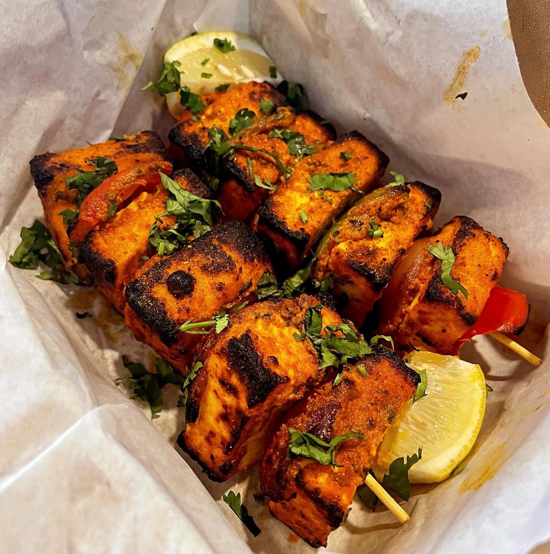 Chili Paneer Skewers