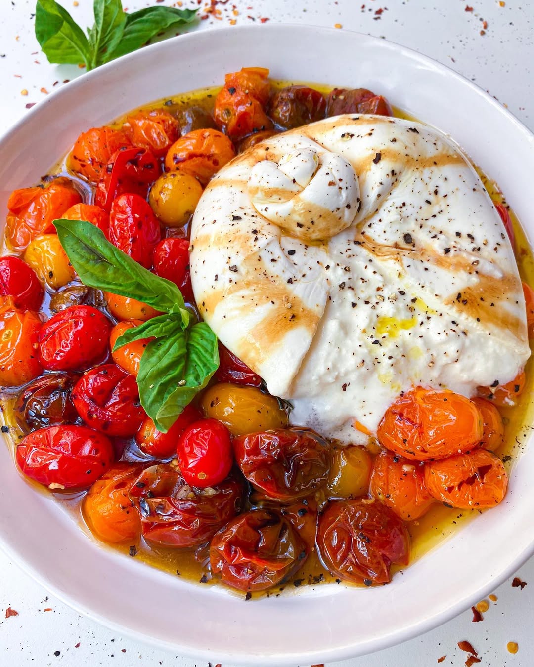 Burrata with Roasted Tomatoes