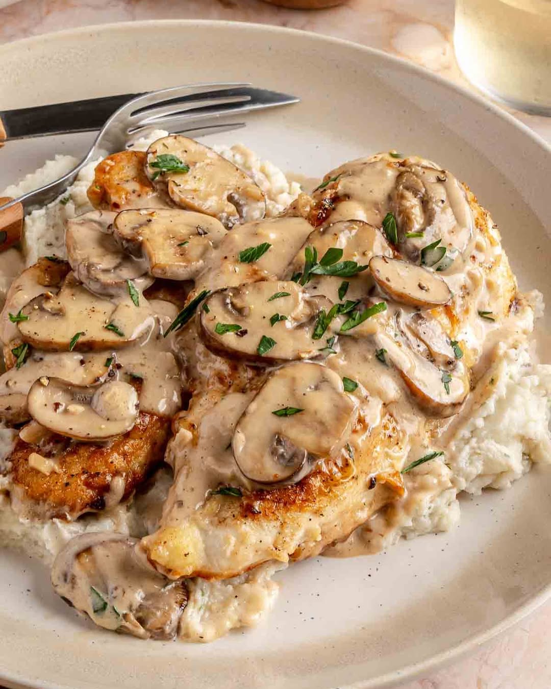 Crockpot Creamy Mushroom Chicken