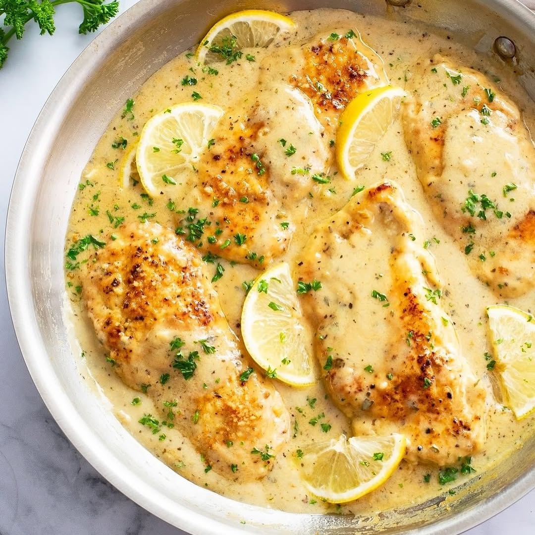 Slow Cooker Lemon Garlic Chicken