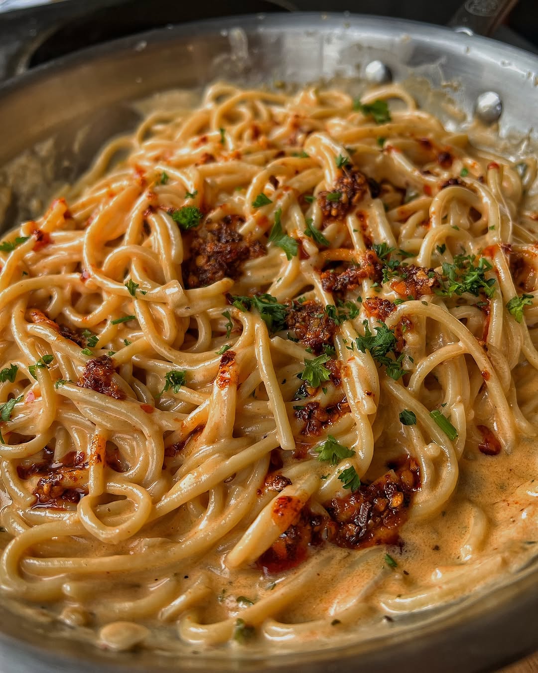 Chicken Garlic Chili Pasta