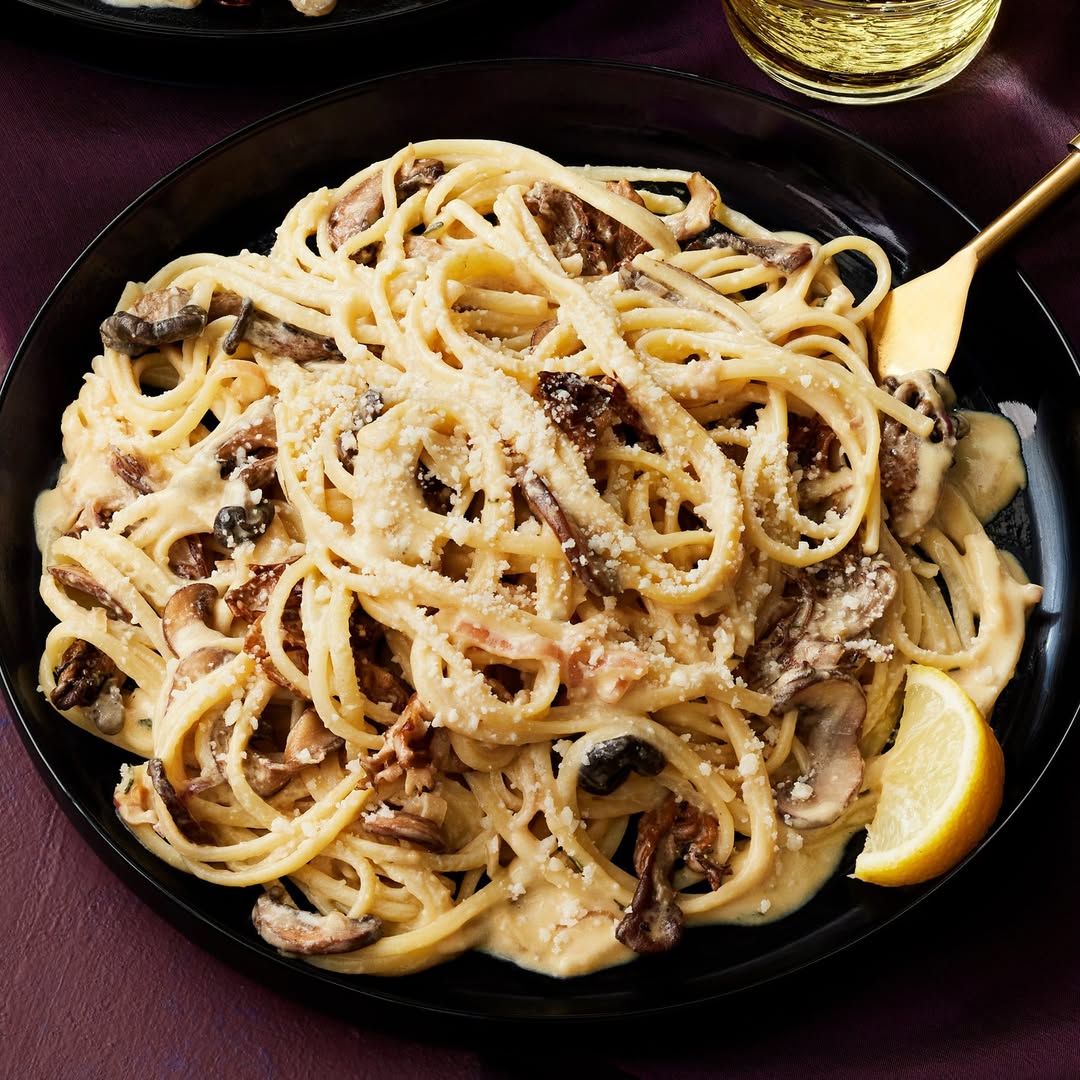 Creamy Garlic Mushroom Pasta