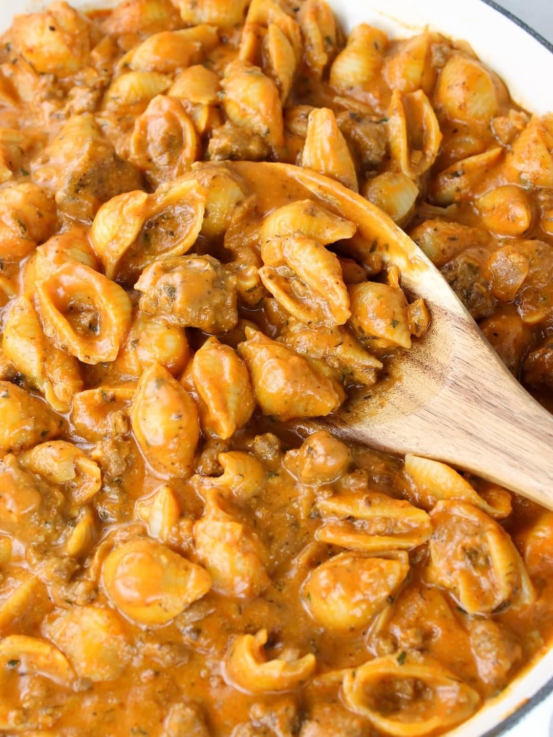 Crockpot Creamy Tomato Shells