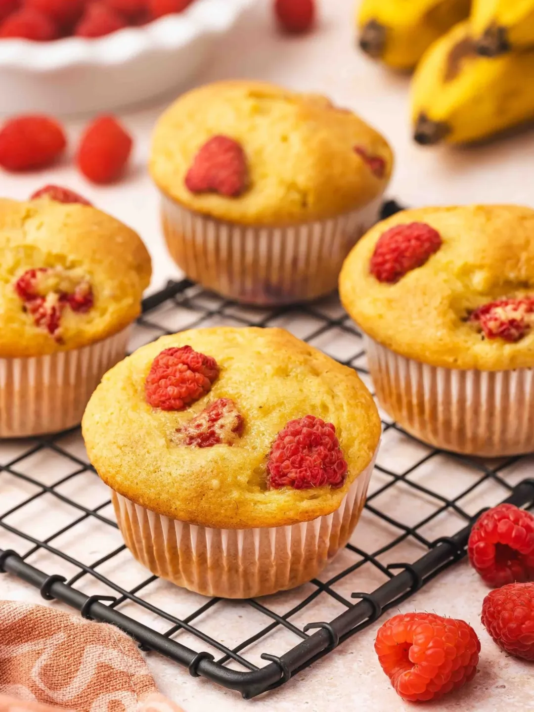 Banana Raspberry Muffins