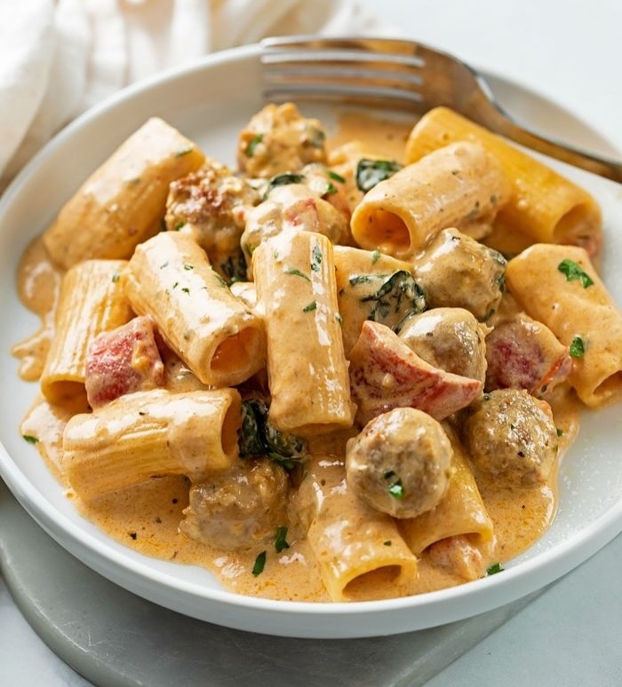 Creamy Sausage Rigatoni